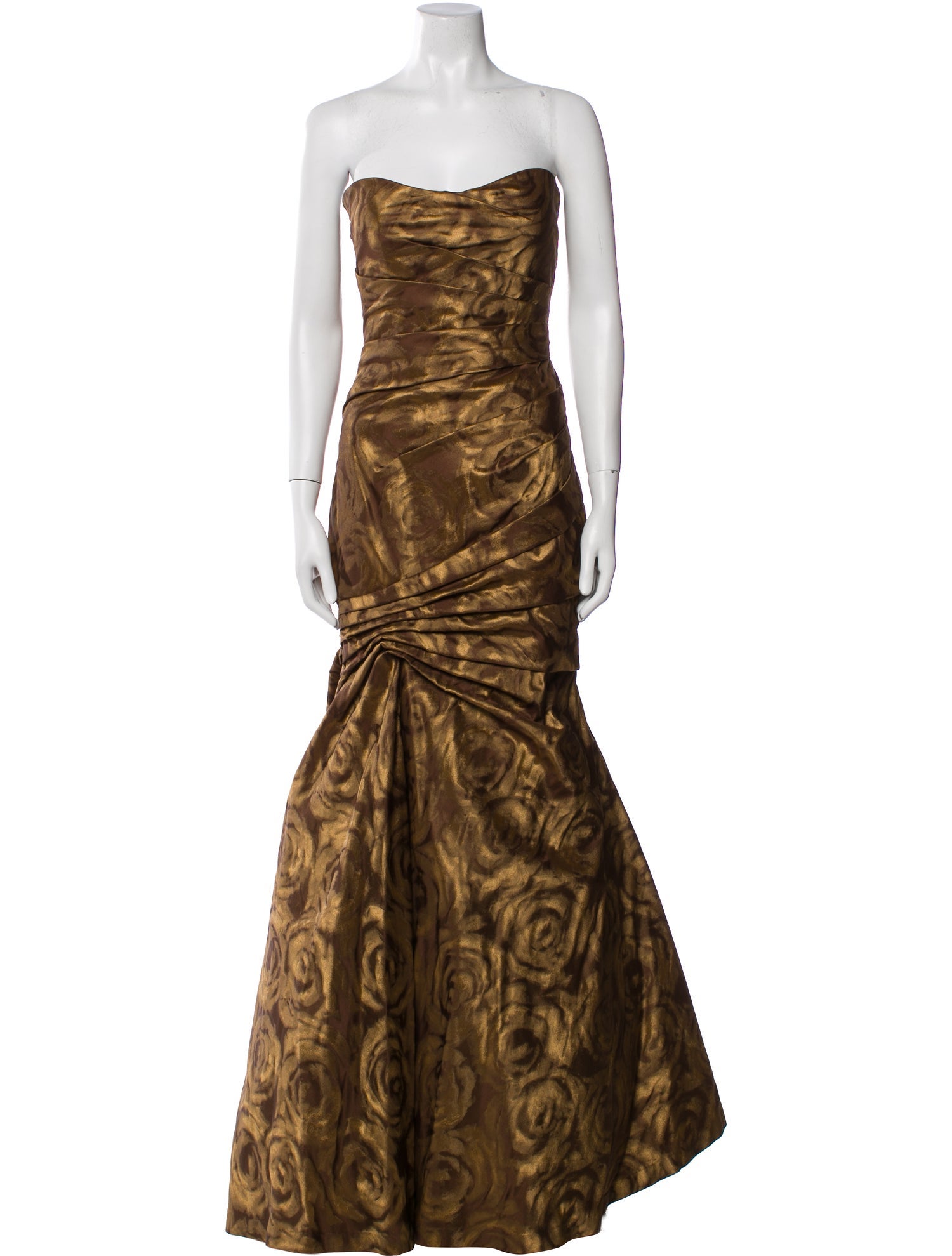 Monique Lhuillier Strapless Long Dress