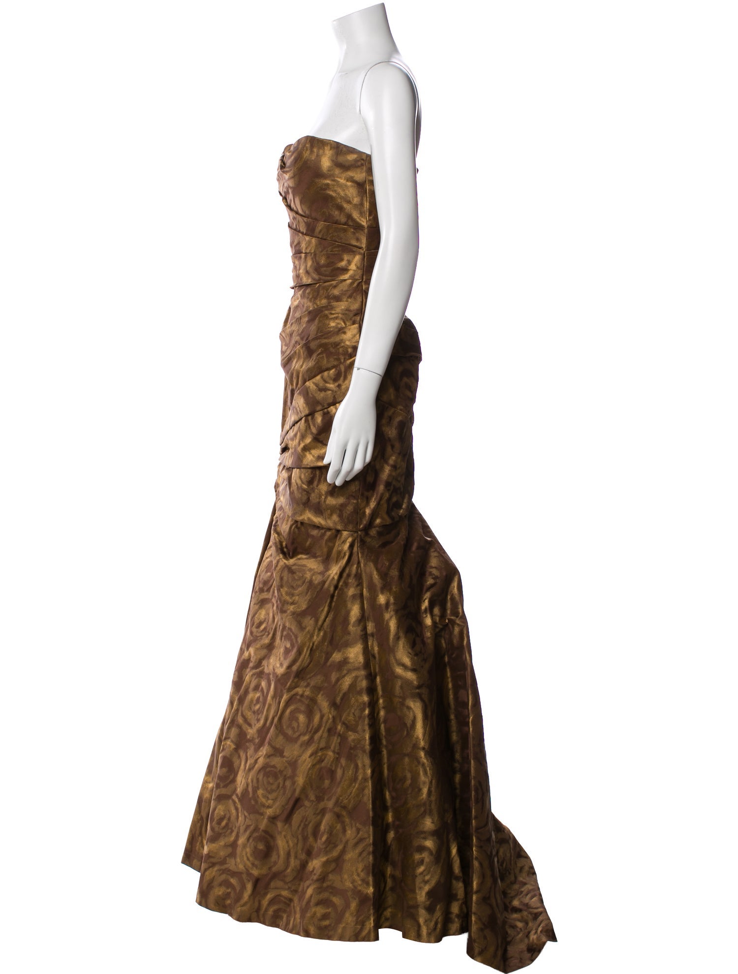 Monique Lhuillier Strapless Long Dress