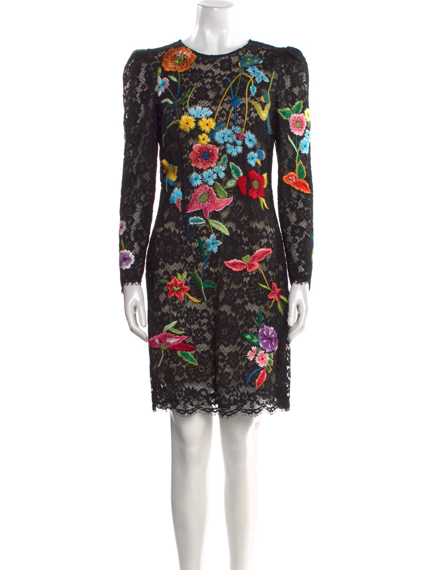 Monique Lhuillier Floral Print Mini Dress