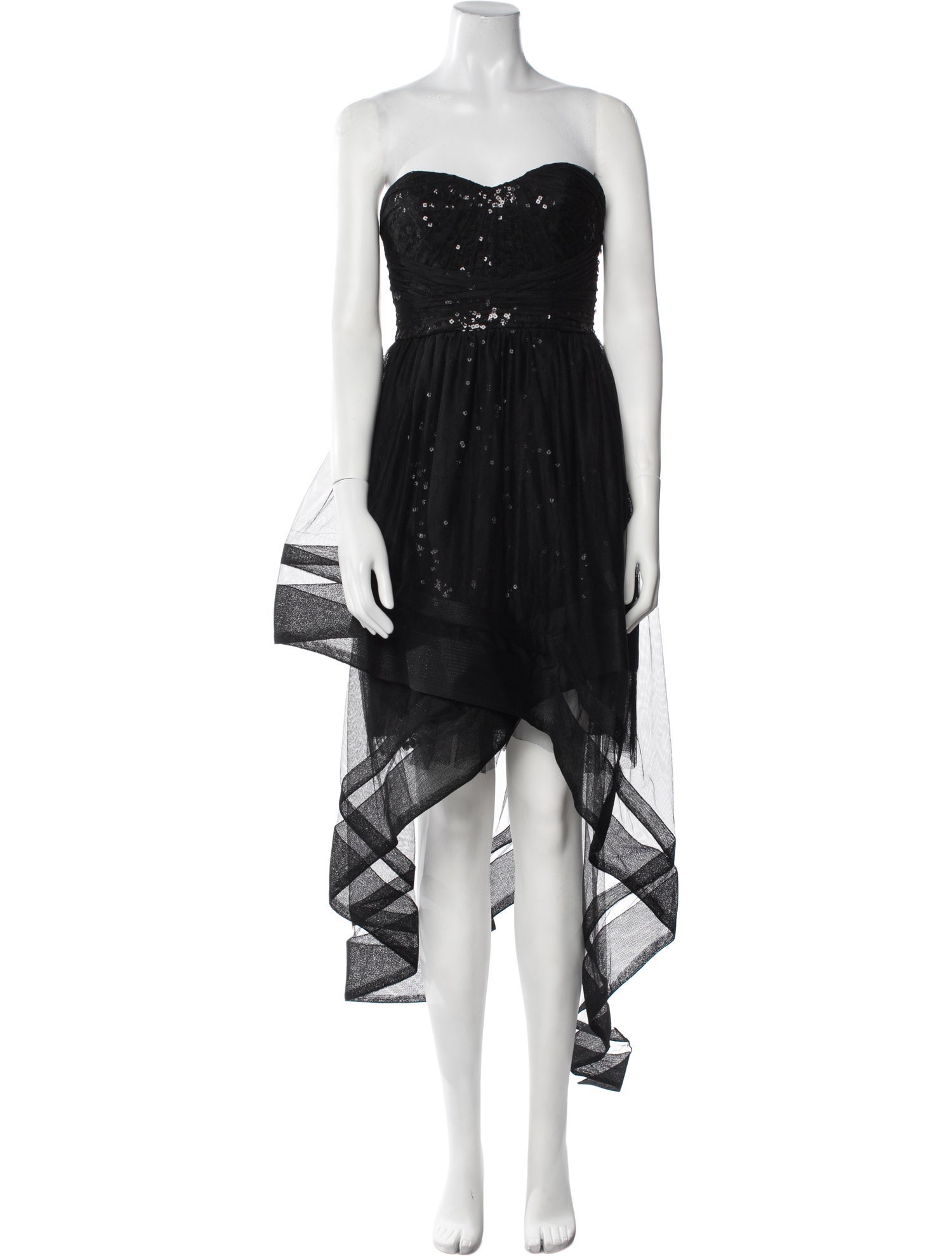 Monique Lhuillier Strapless Knee-Length Dress