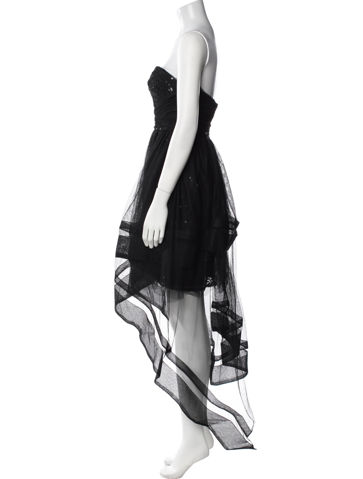 Monique Lhuillier Strapless Knee-Length Dress