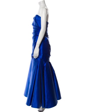 Monique Lhuillier Strapless Long Dress