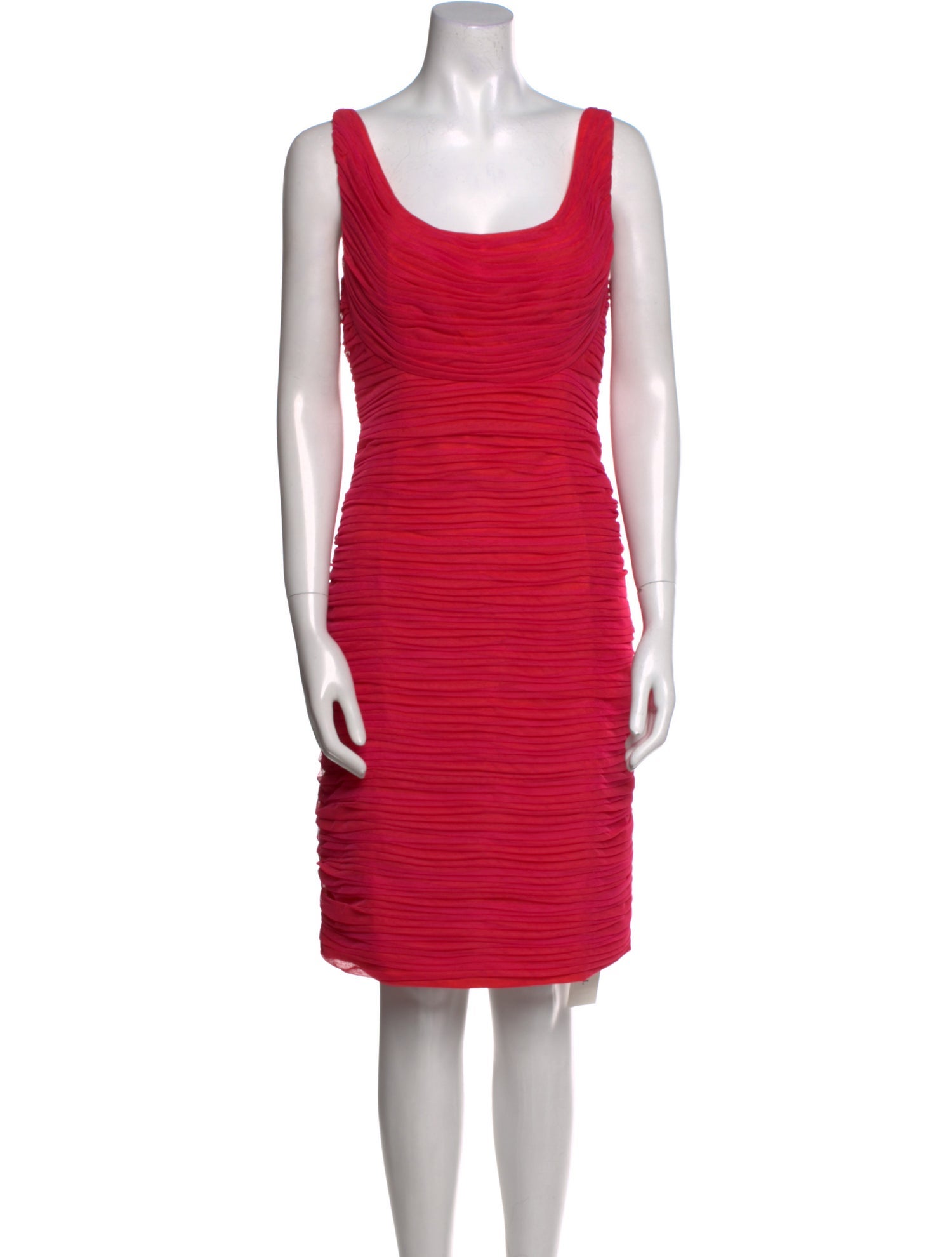 Monique Lhuillier Scoop Neck Knee-Length Dress