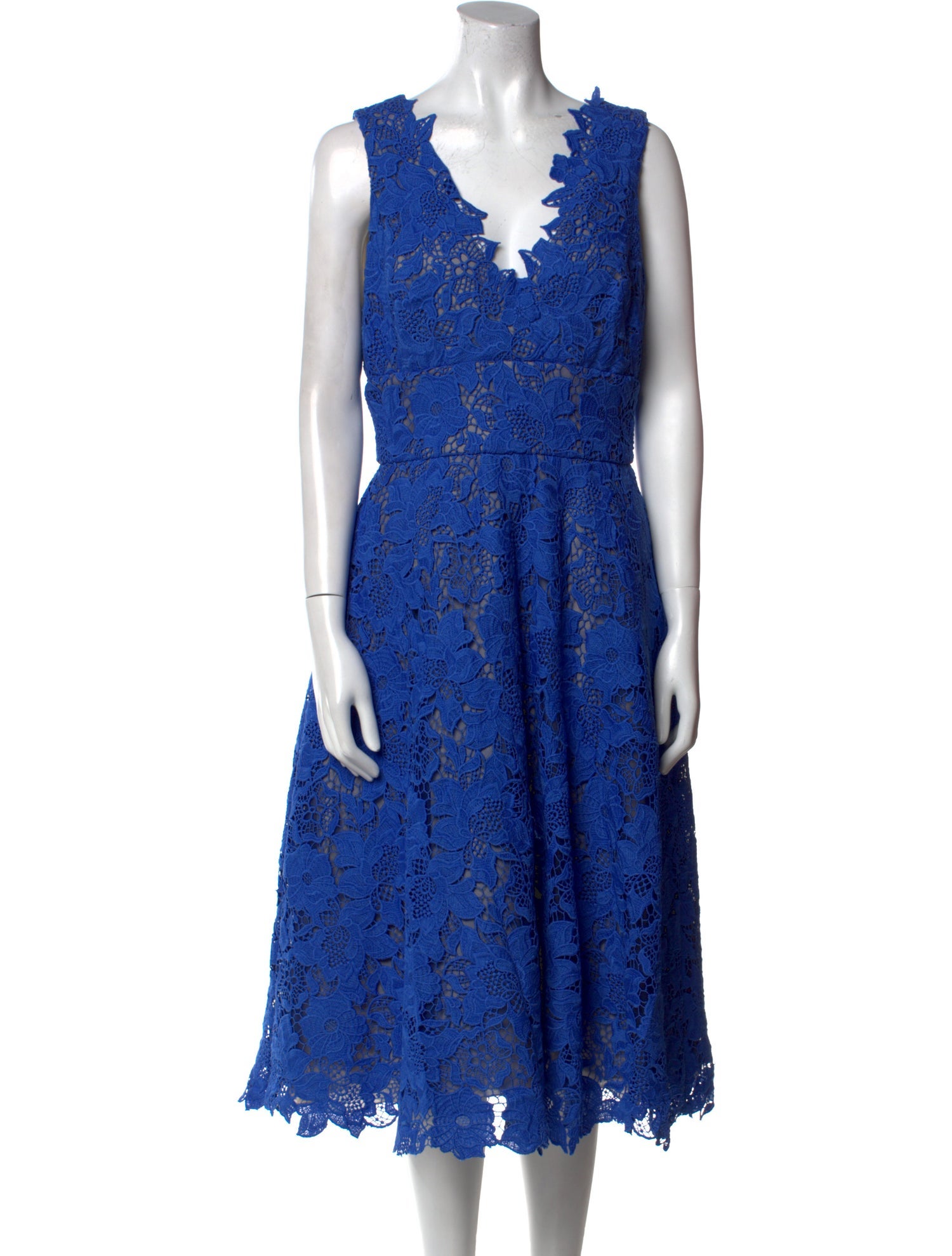 Monique Lhuillier Silk Midi Length Dress