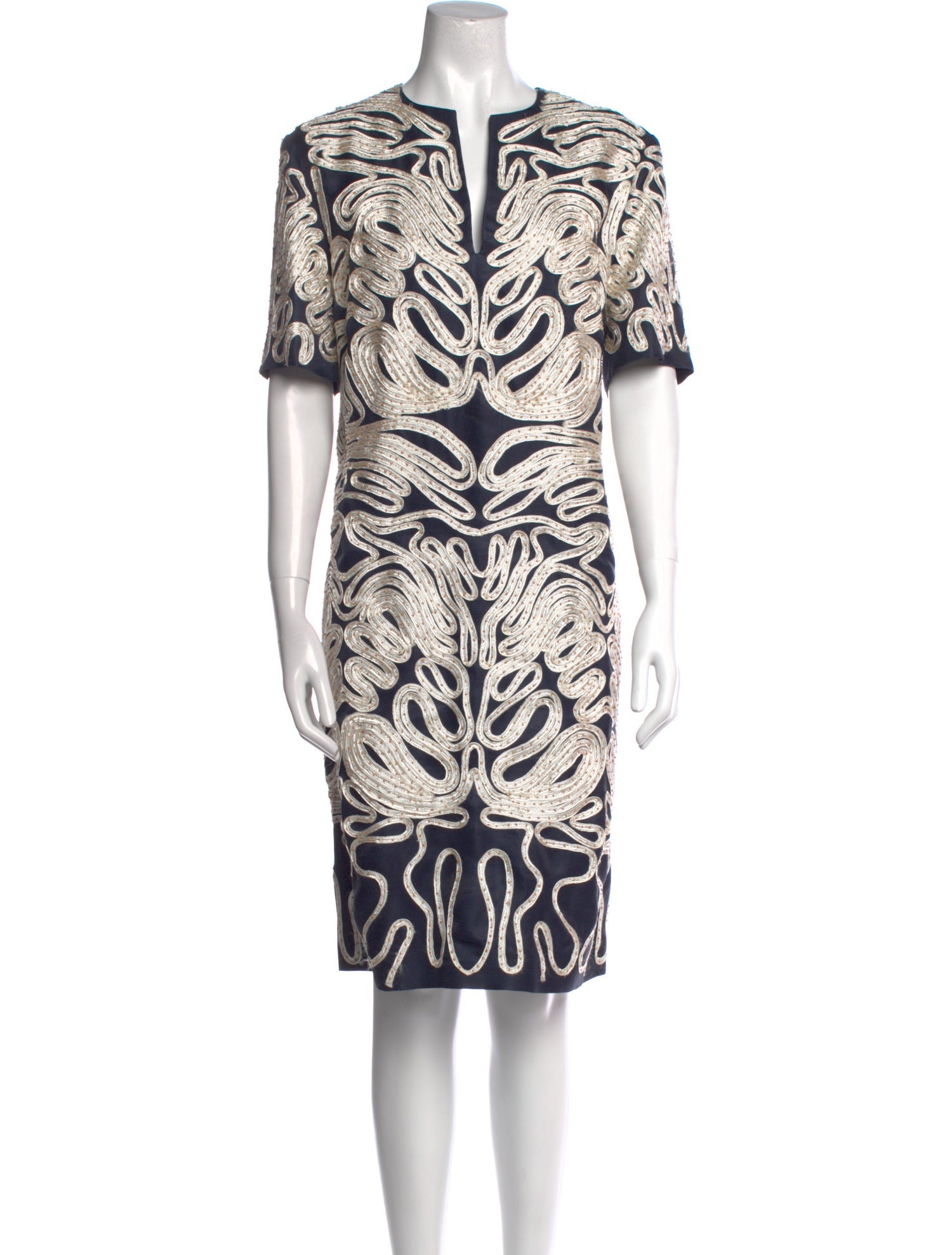 Monique Lhuillier Silk Knee-Length Dress