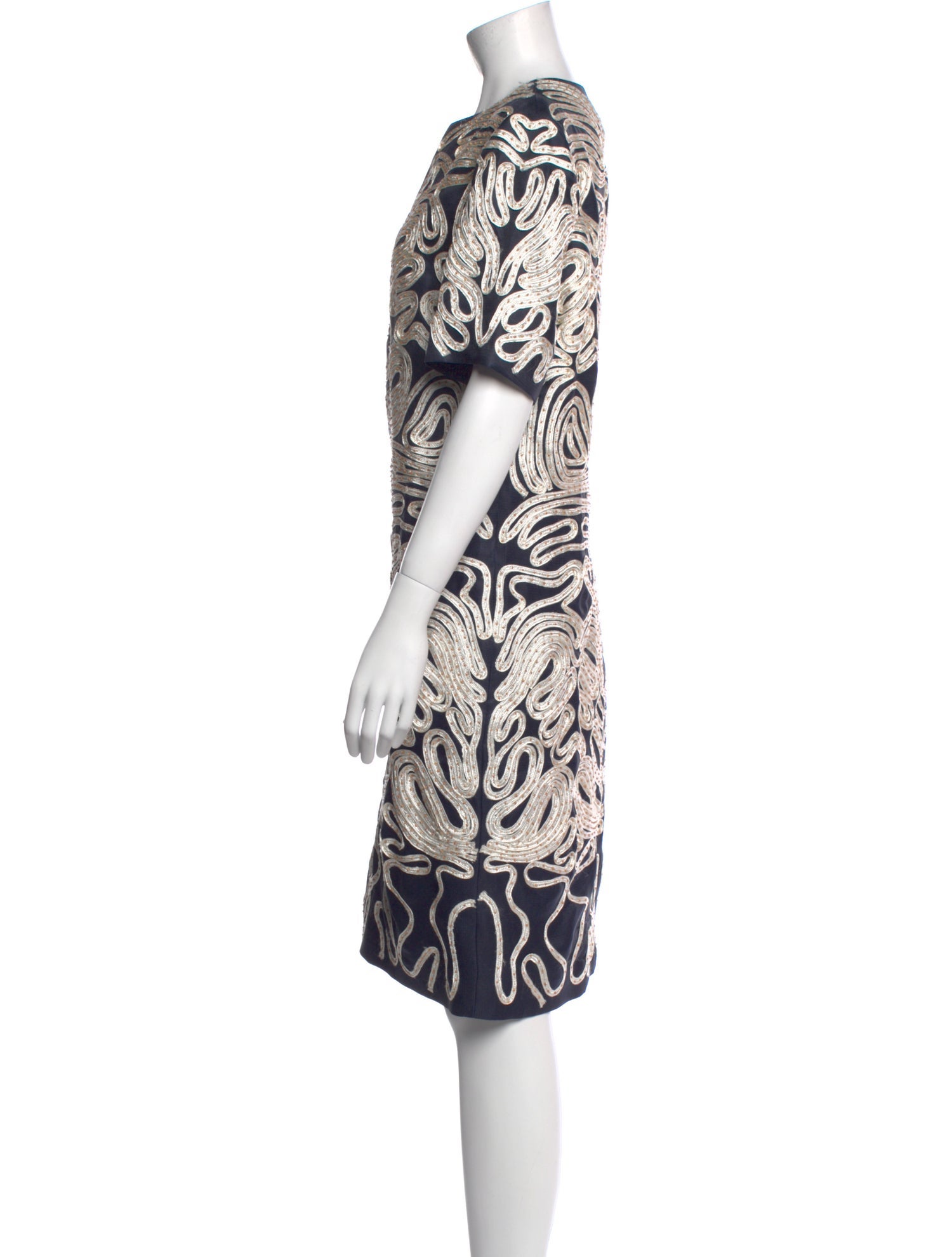 Monique Lhuillier Silk Knee-Length Dress