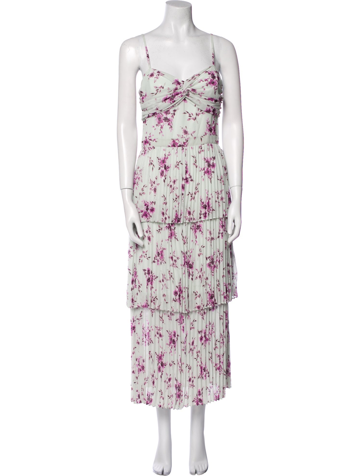 Monique Lhuillier Floral Print Long Dress w/ Tags