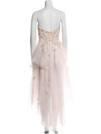 Monique Lhuillier Nylon Midi Length Dress