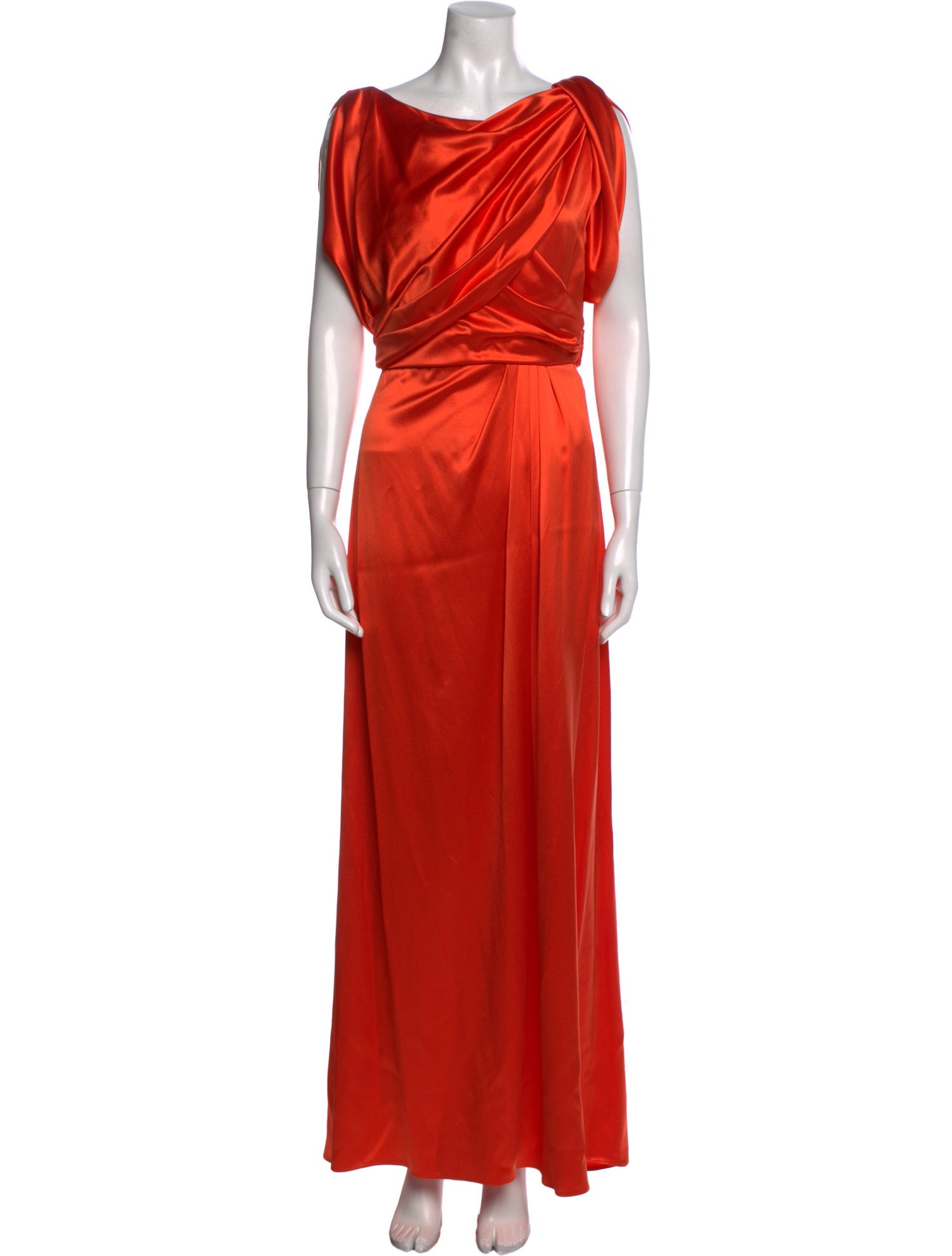 Monique Lhuillier Cowl Neck Long Dress