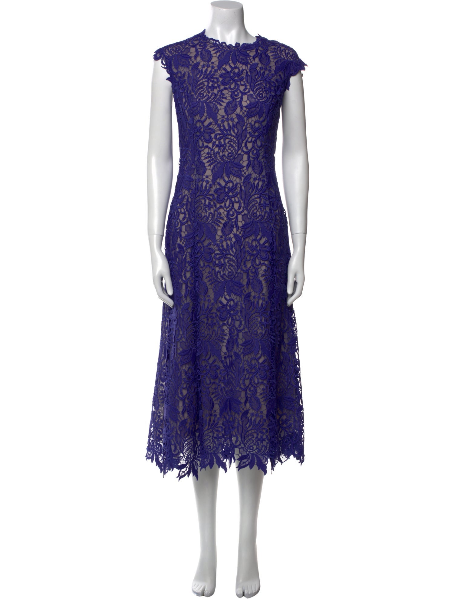 Monique Lhuillier Lace Pattern Long Dress