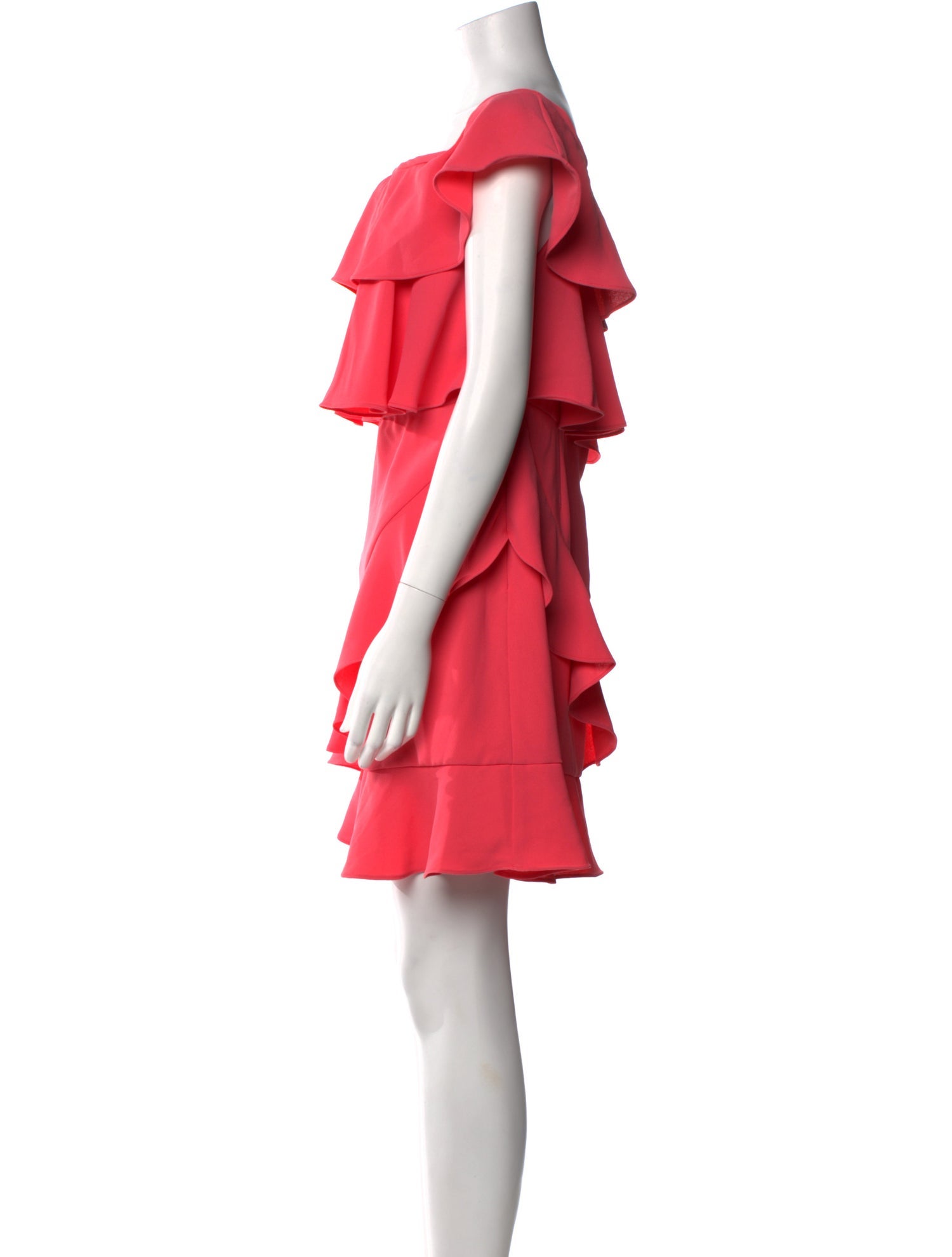 Monique Lhuillier Square Neckline Mini Dress