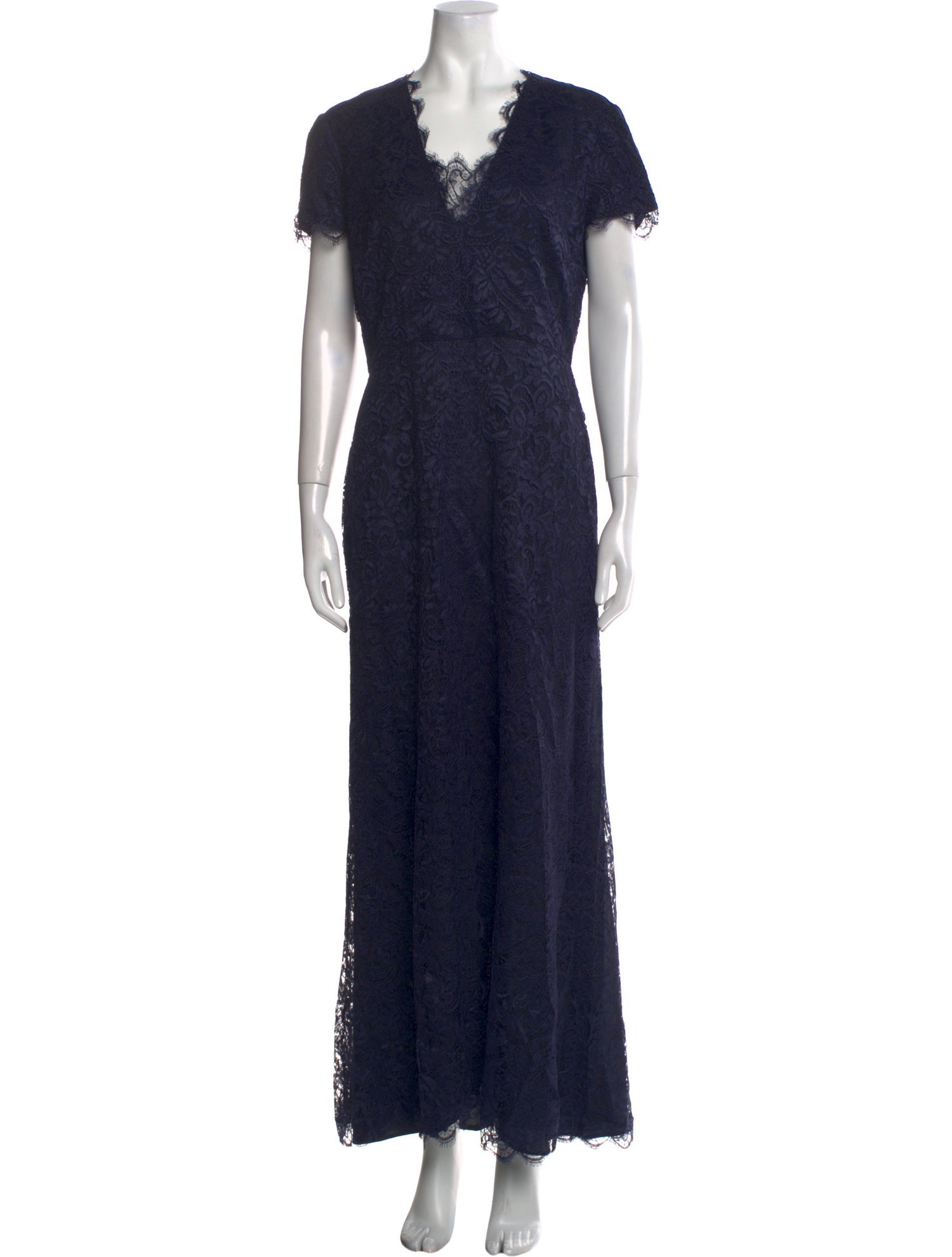 Monique Lhuillier Lace Pattern Long Dress