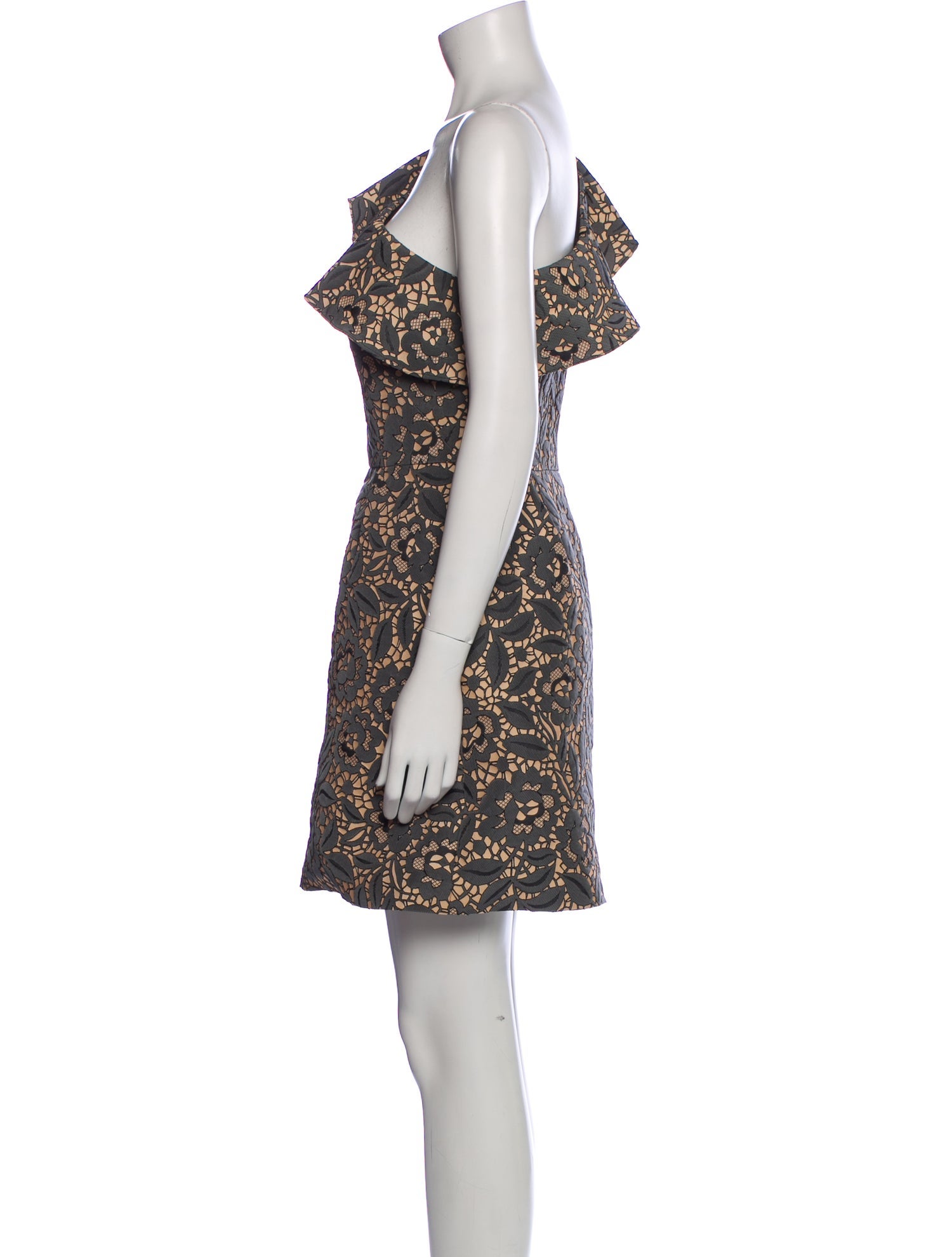 Monique Lhuillier Printed Long Dress w/ Tags