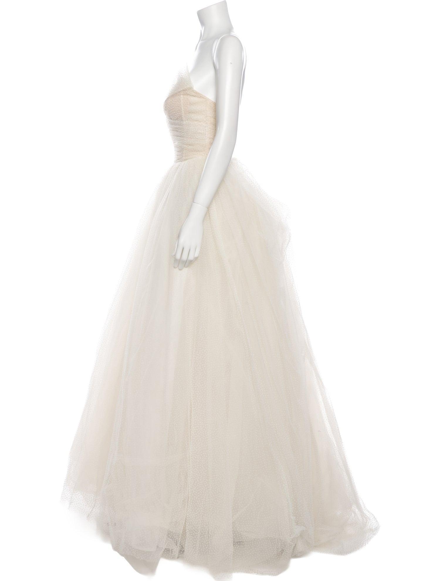 Monique Lhuillier Strapless Long Dress