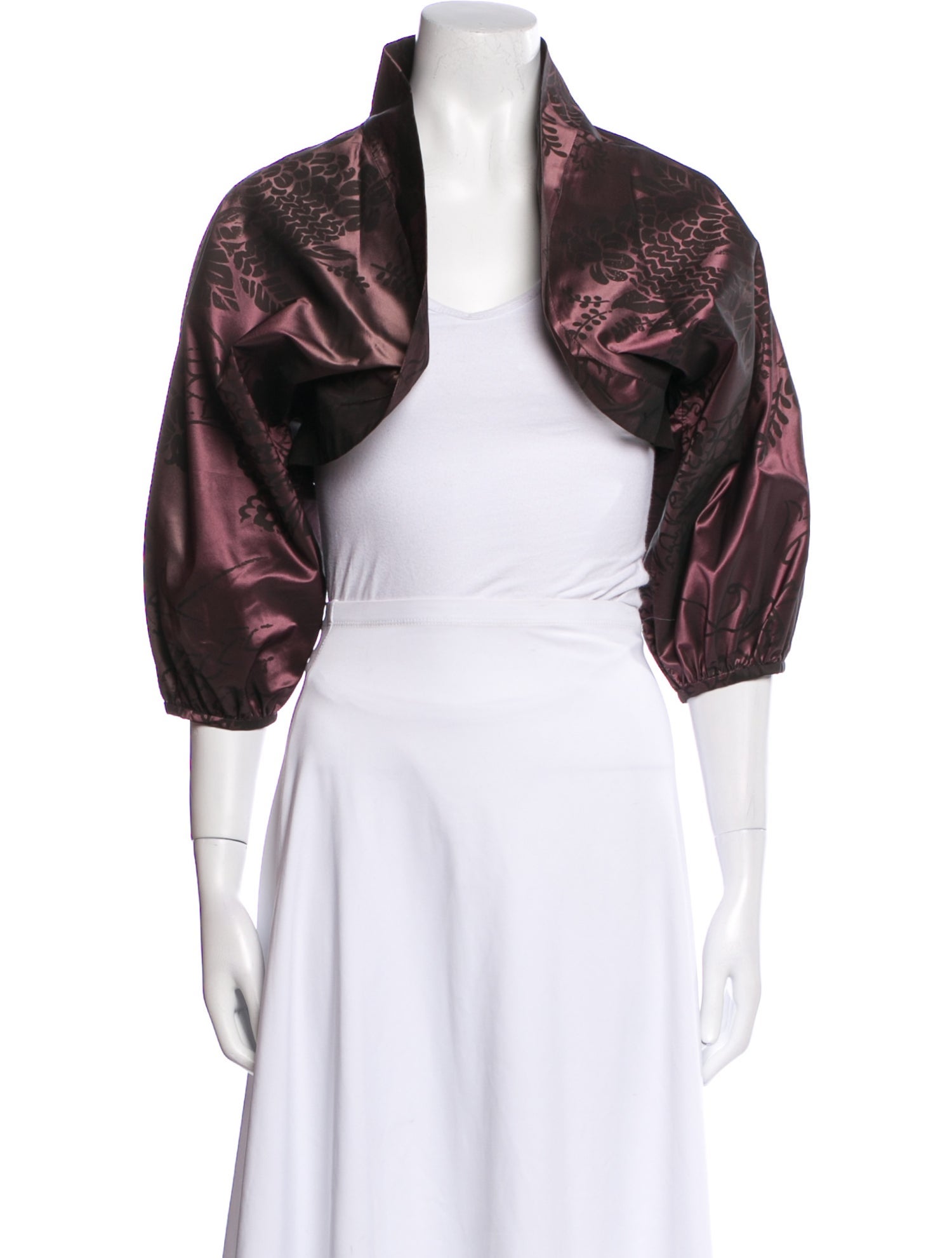 Monique Lhuillier Printed Bolero