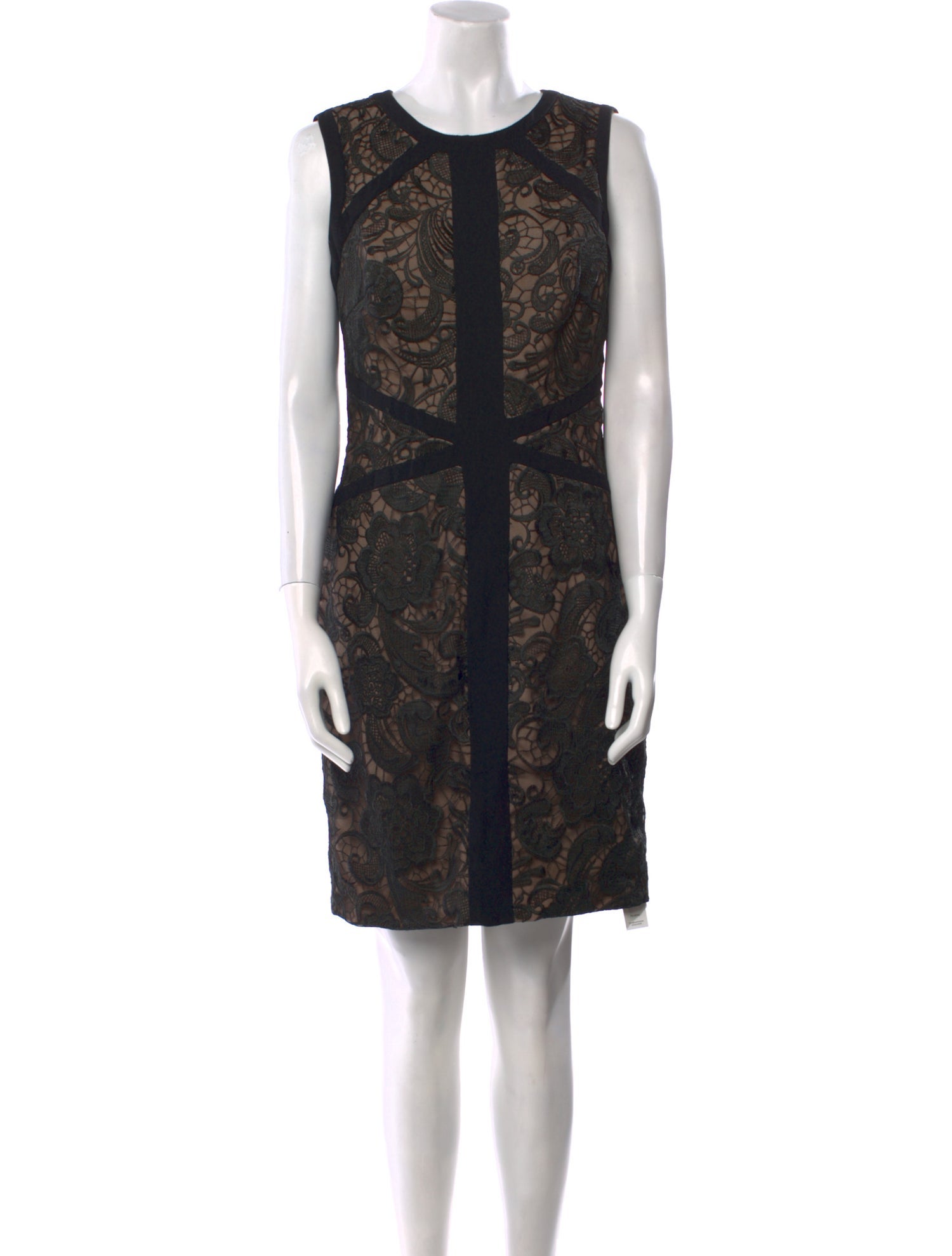 Monique Lhuillier Lace Pattern Mini Dress