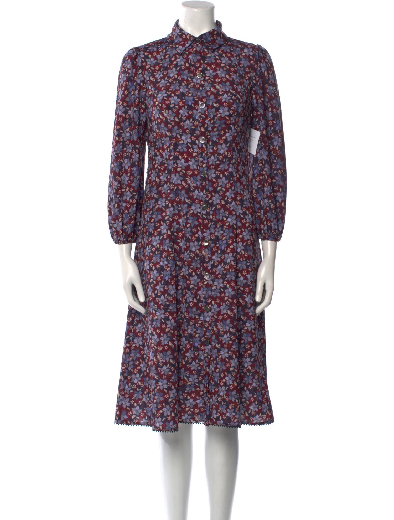 Monique Lhuillier Floral Print Knee-Length Dress