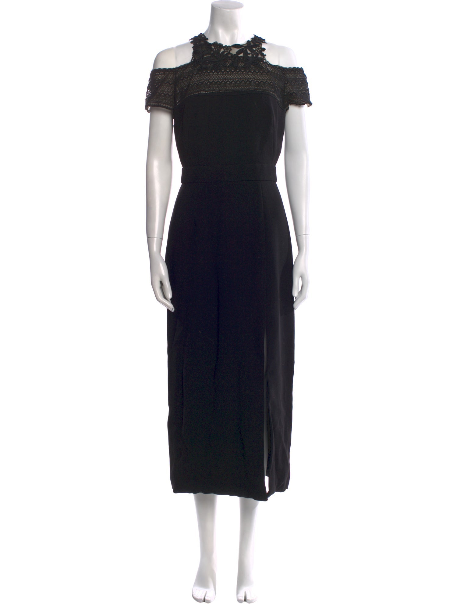 Monique Lhuillier Mock Neck Long Dress