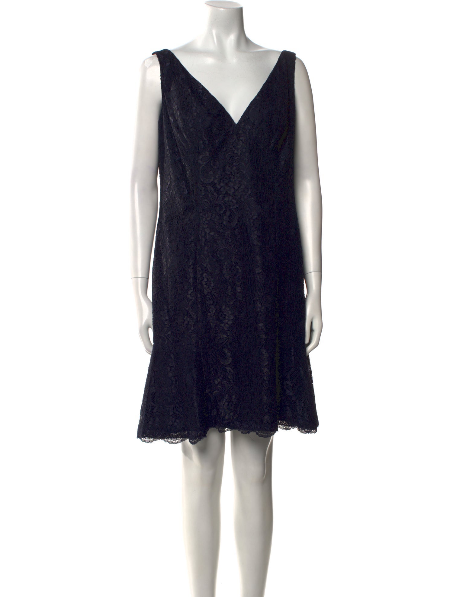 Monique Lhuillier V-Neck Mini Dress