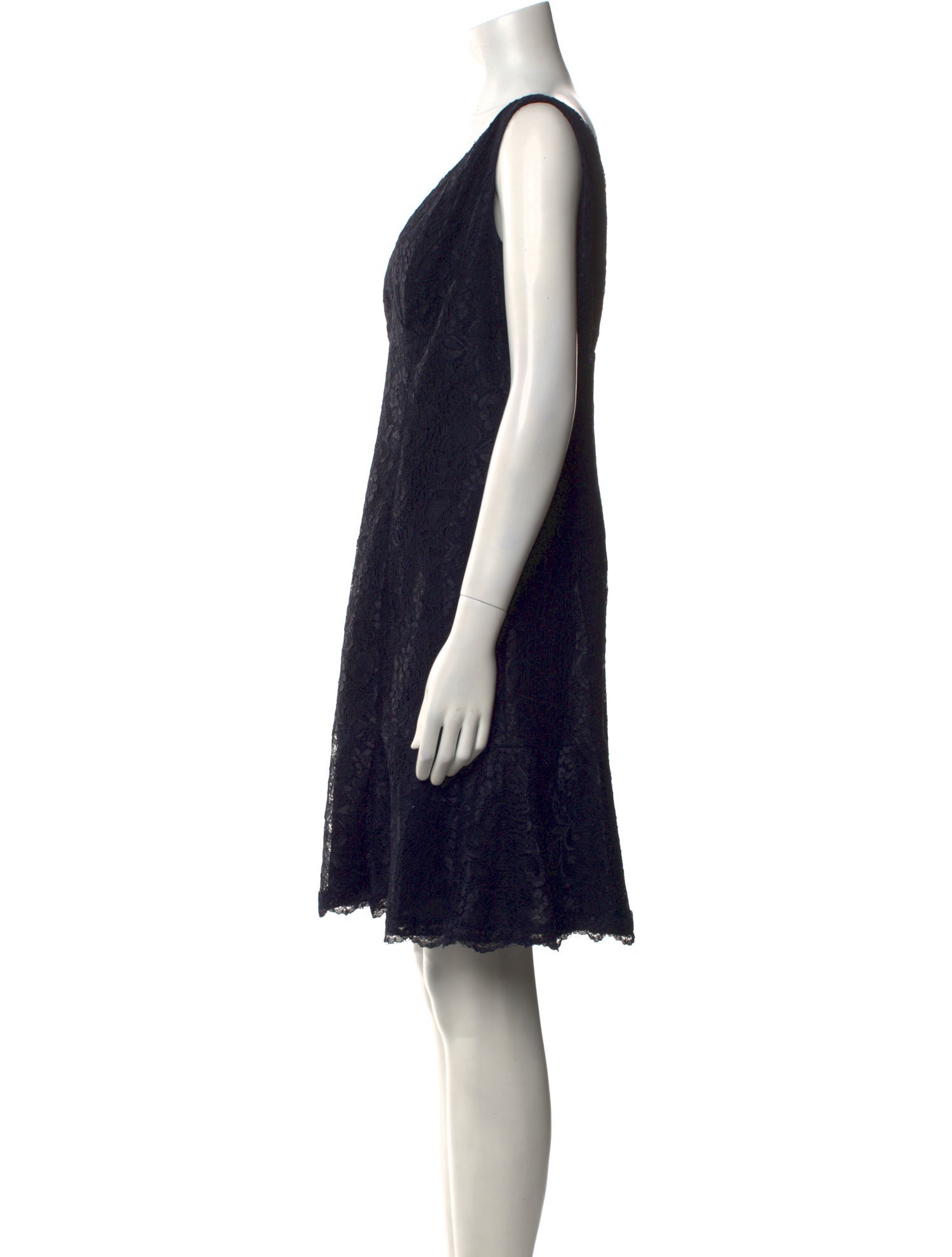 Monique Lhuillier V-Neck Mini Dress