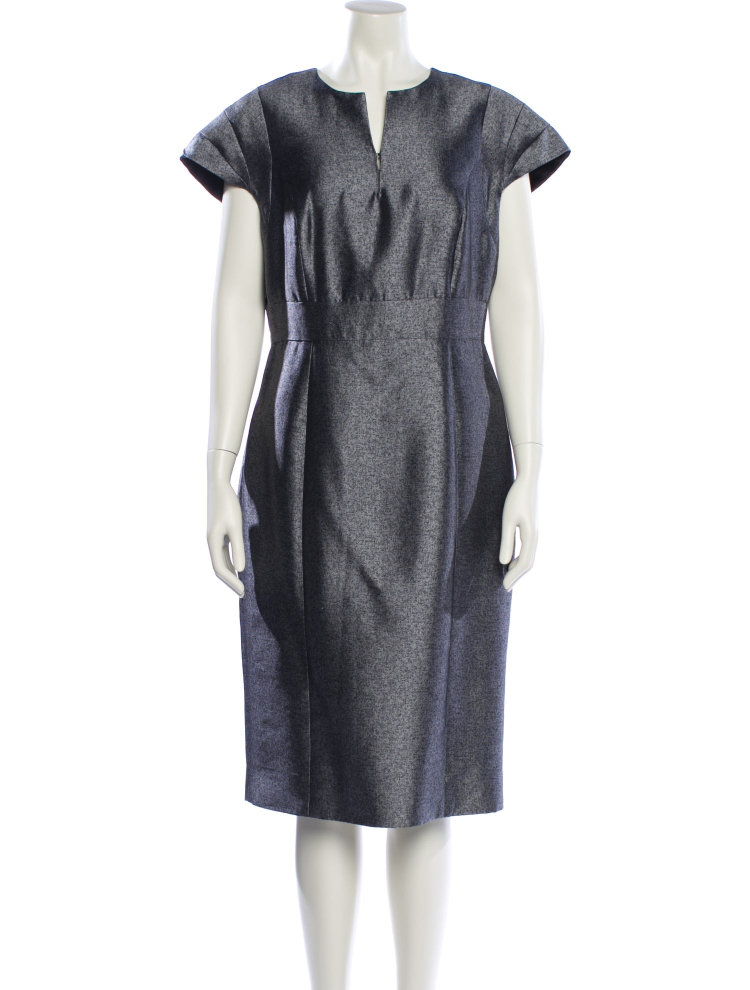 Monique Lhuillier Wool Midi Length Dress