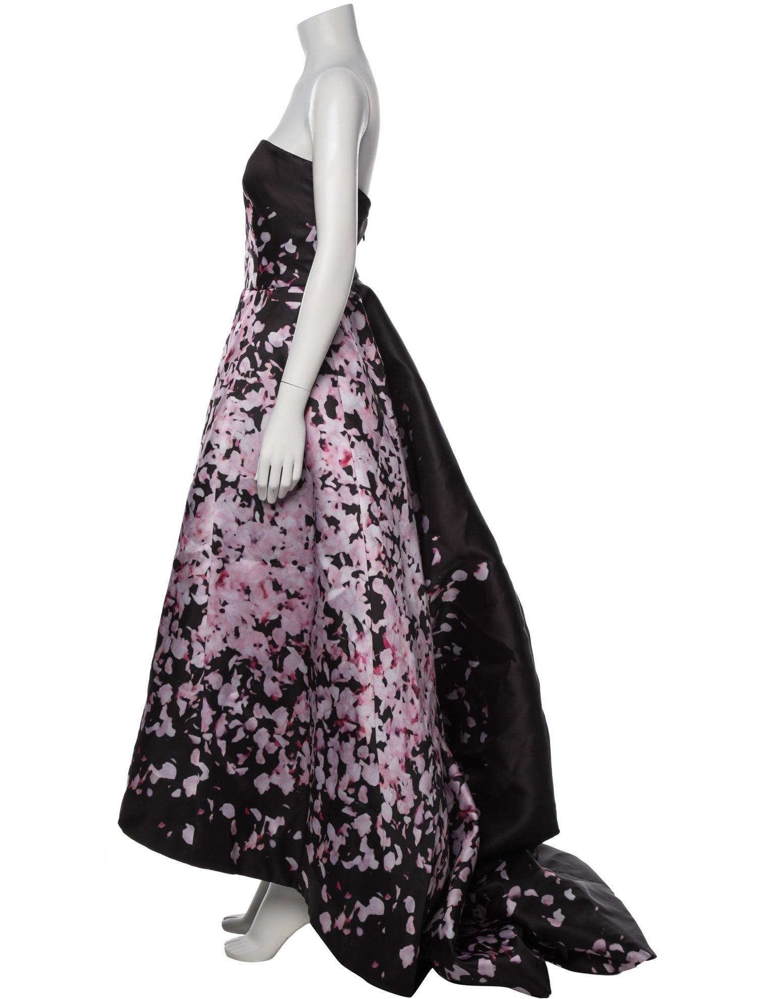 Monique Lhuillier Floral Print Long Dress