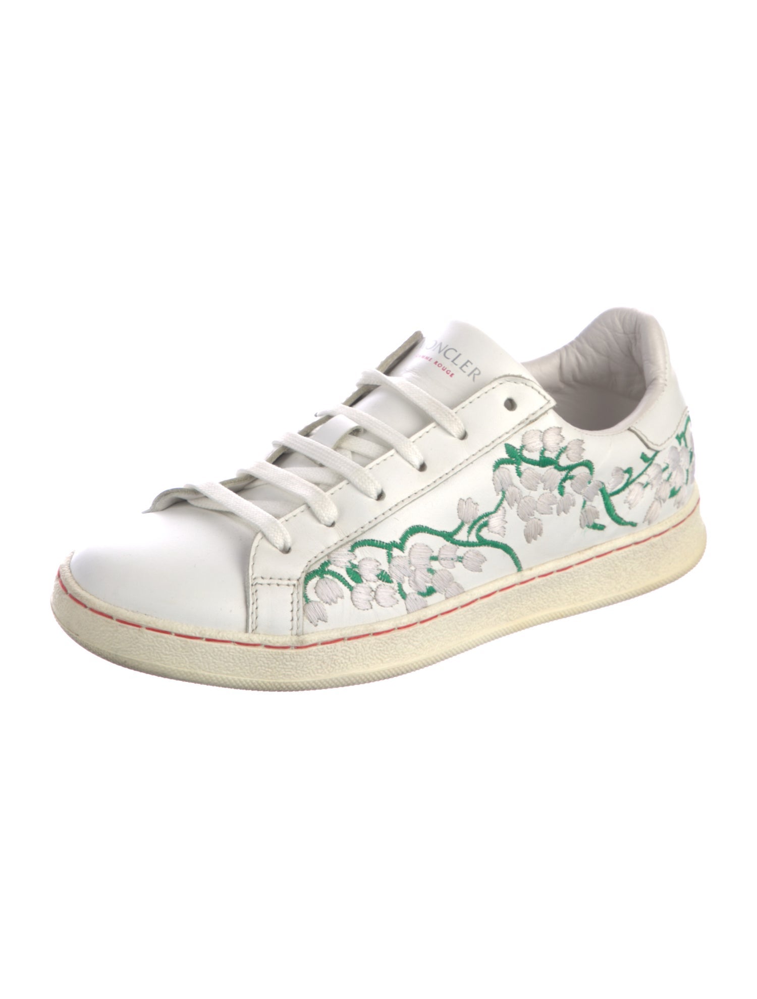 Moncler Gamme Rouge Leather Printed Sneakers