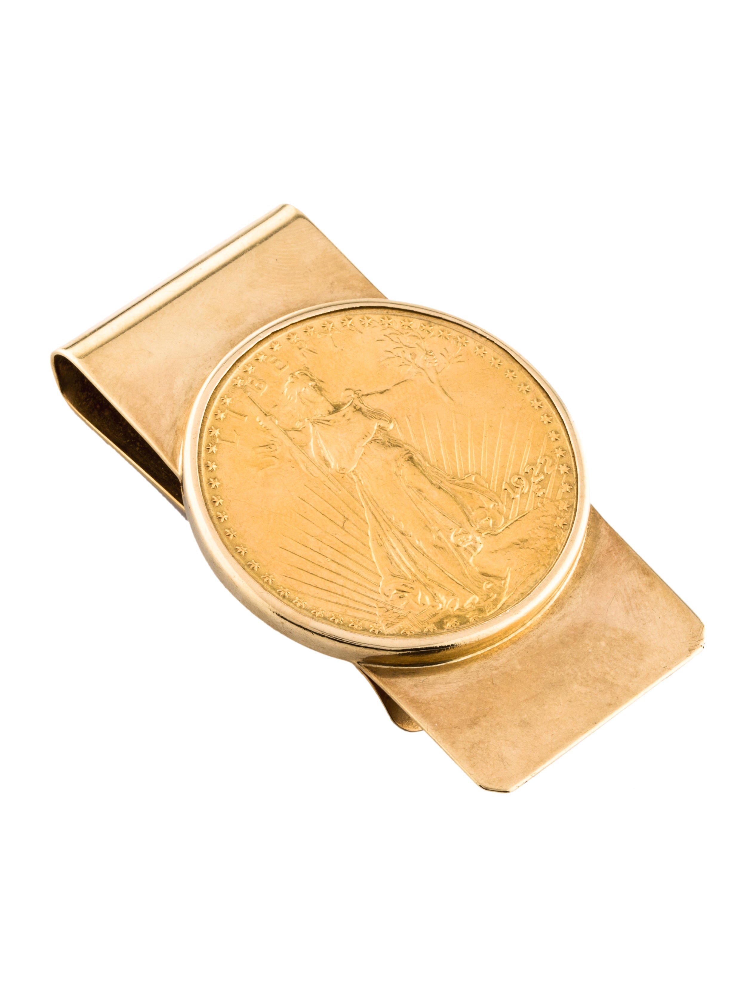 Money Clip 1922 Twenty Dollar U.S. Gold Coin Money Clip