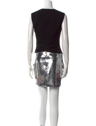 Mônot Colorblock Pattern Mini Dress