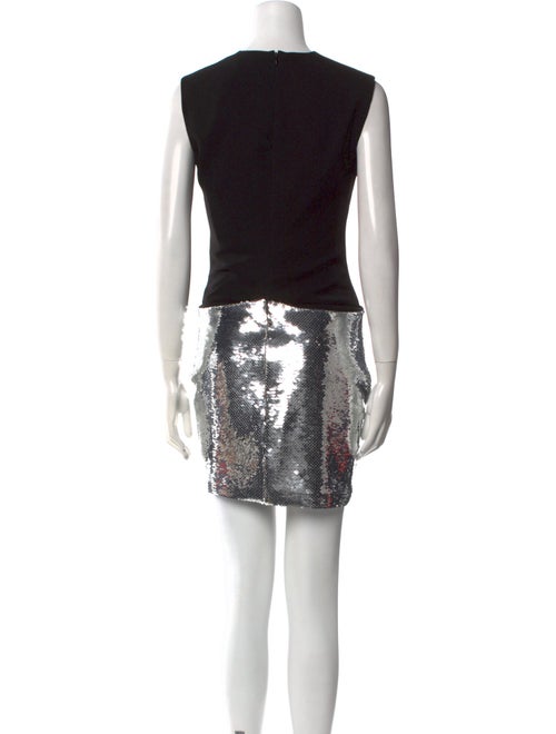 Mônot Colorblock Pattern Mini Dress