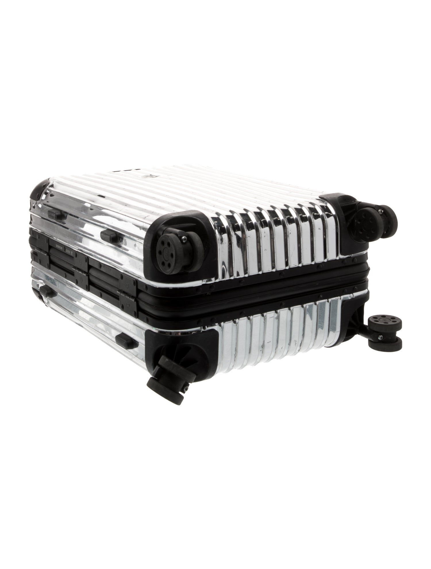 Moncler x Rimowa Men's grey metallic rolling suitcase - Metallic