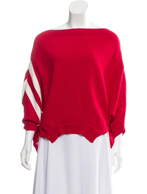Monse Striped Knit Sweater Red