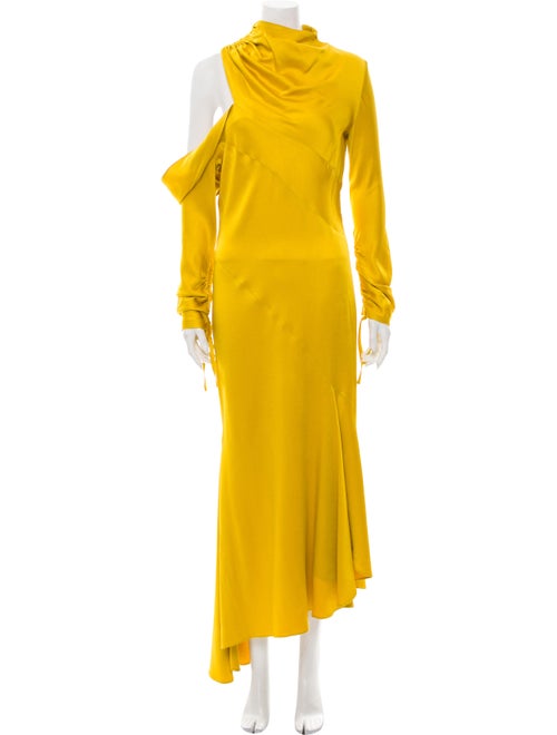 Monse One-Shoulder Long Dress Yellow