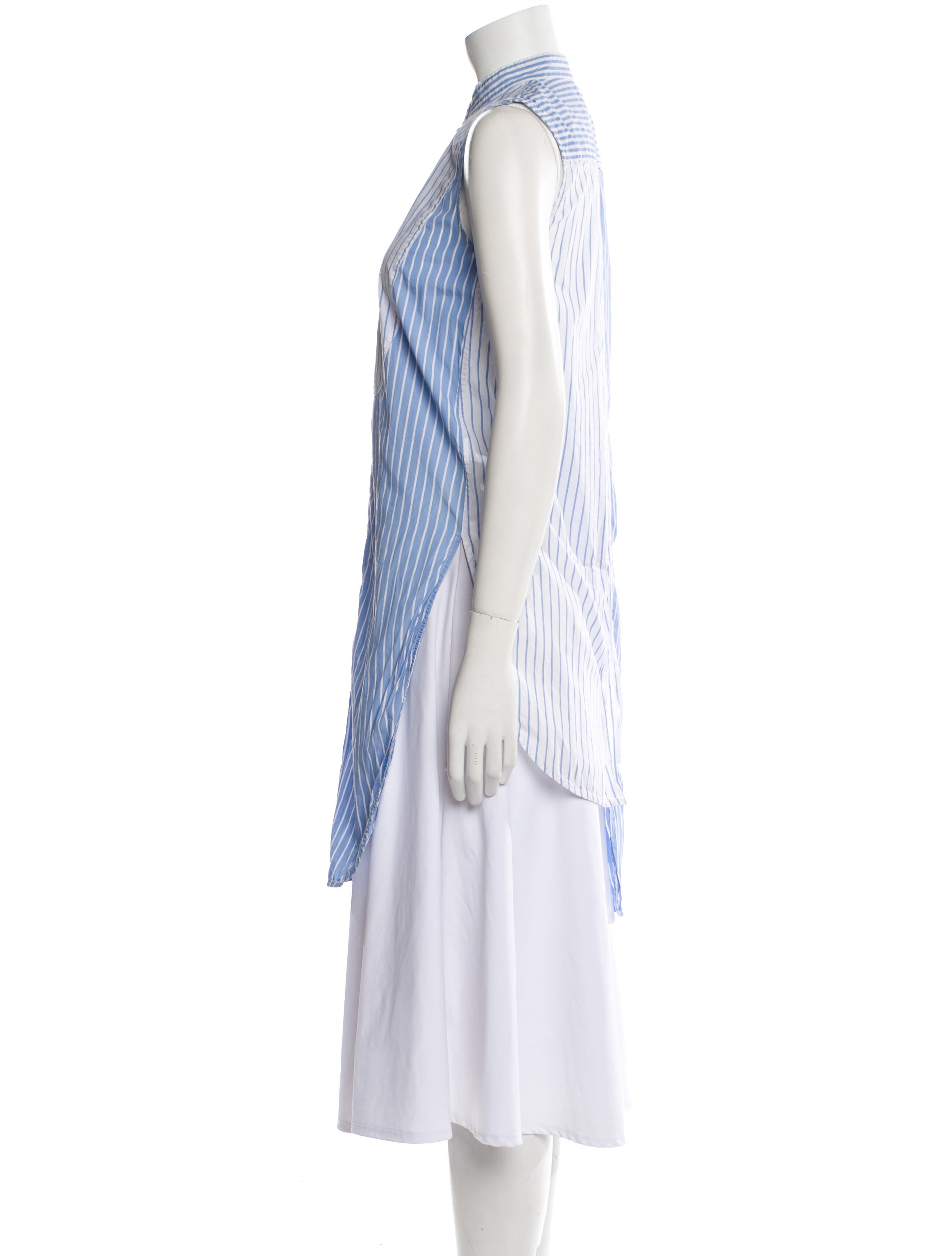 Monse Striped Mock Neck Tunic