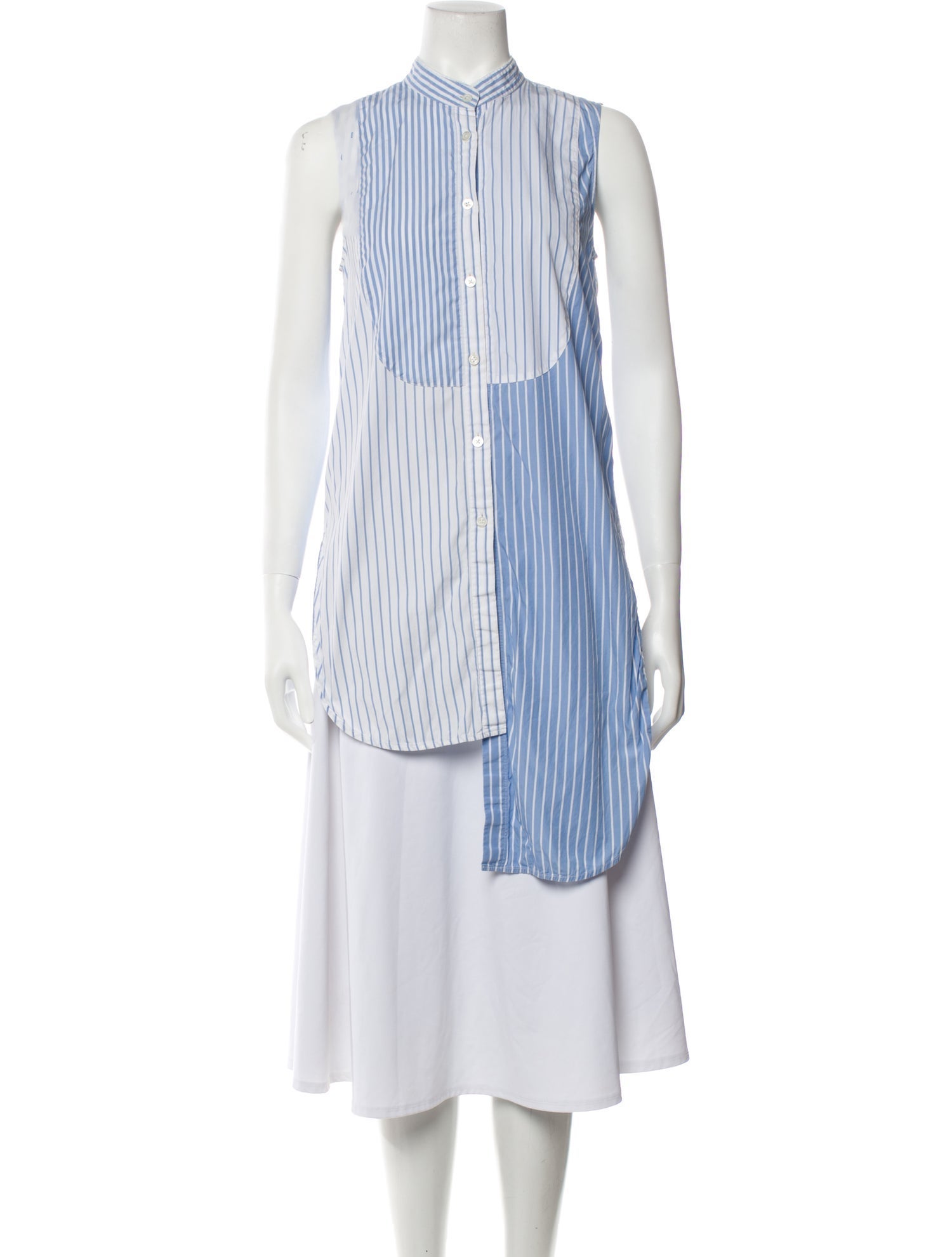 Monse Striped Mock Neck Tunic