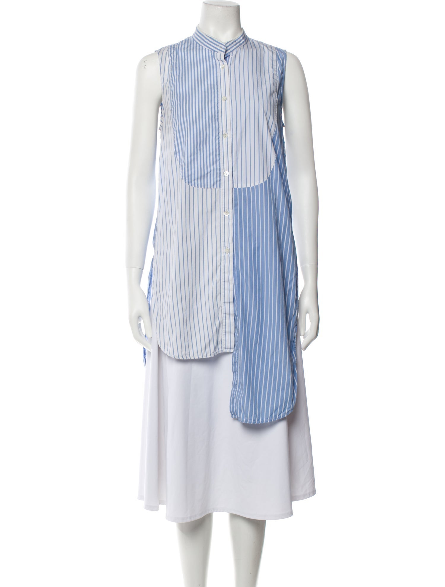 Monse Striped Mock Neck Tunic