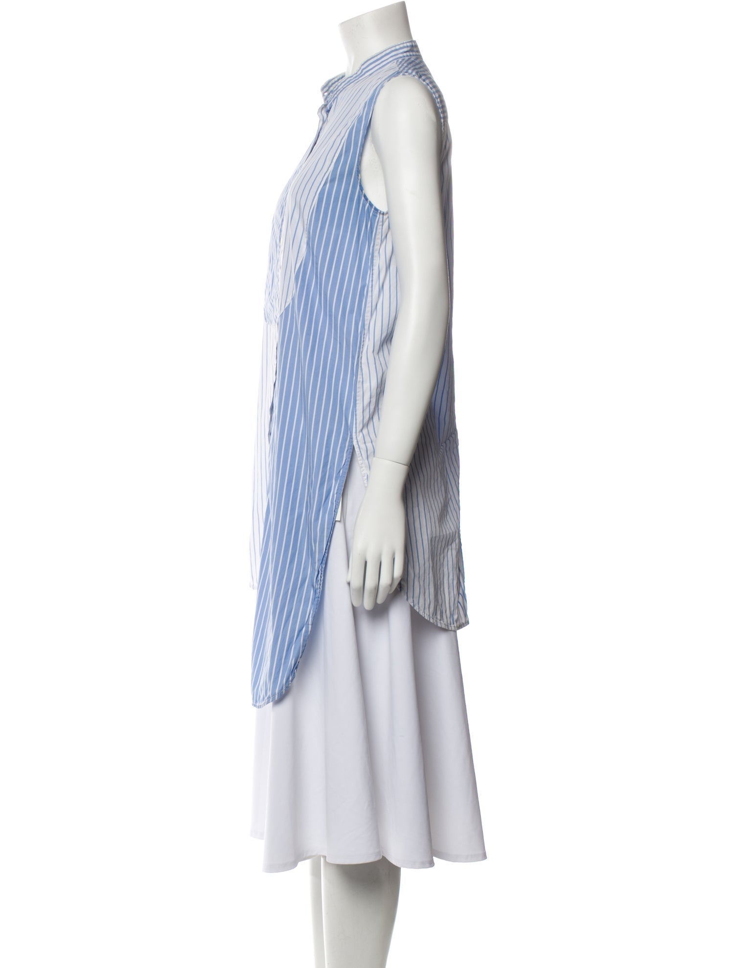 Monse Striped Mock Neck Tunic