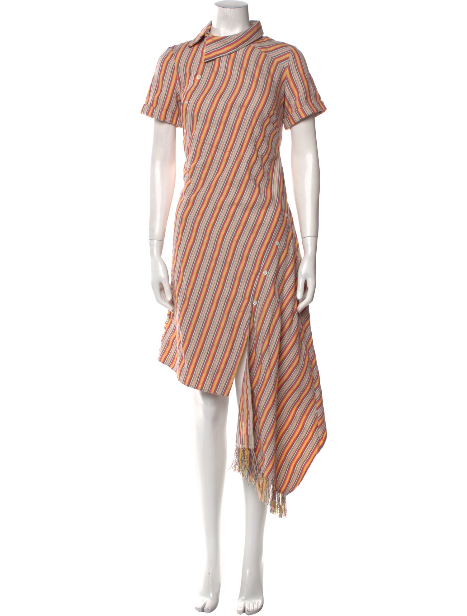 Monse Striped Midi Length Dress