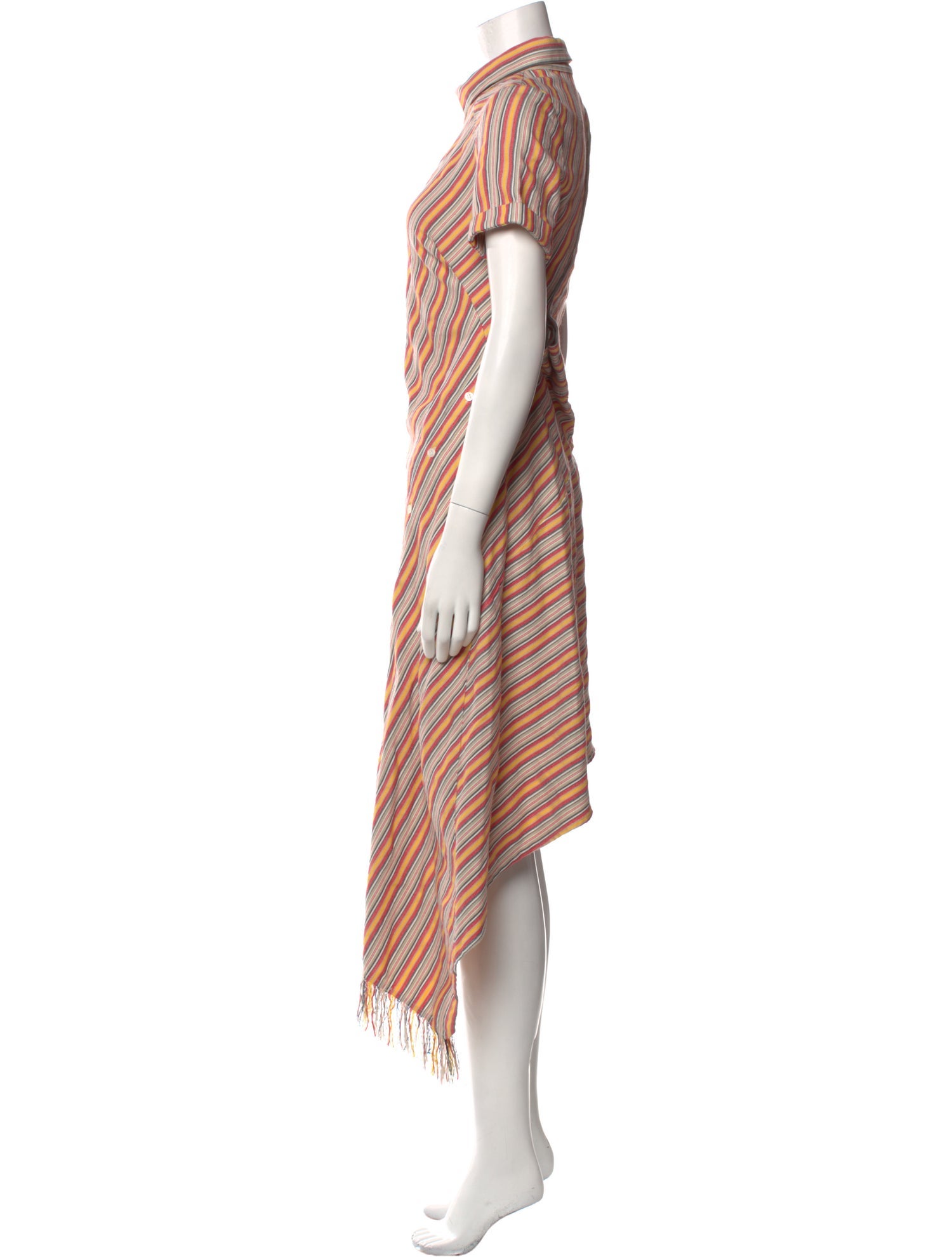 Monse Striped Midi Length Dress