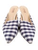Monse Canvas Plaid Print Mules