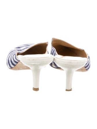 Monse Canvas Plaid Print Mules