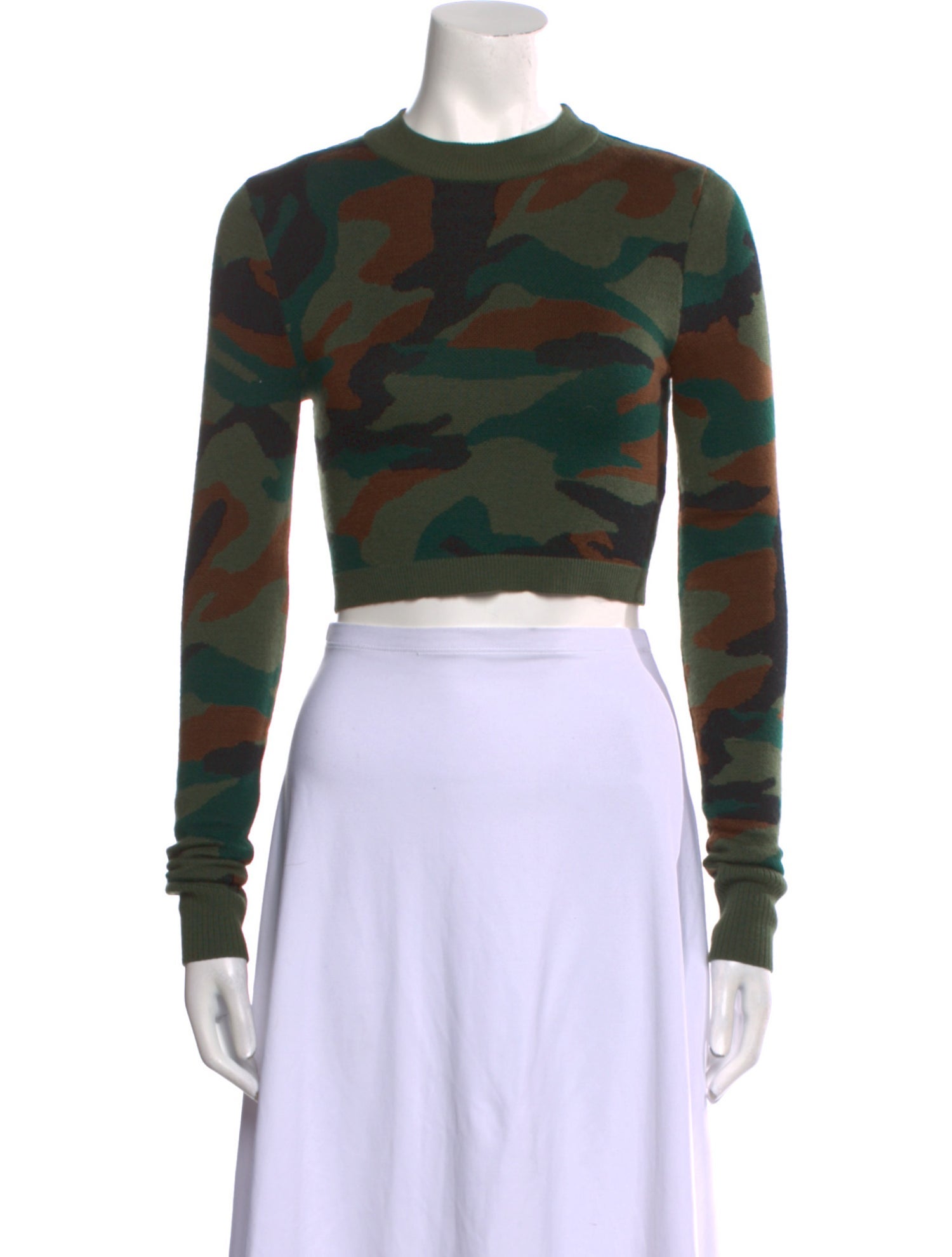 Monse Merino Wool Camouflage Print Sweater