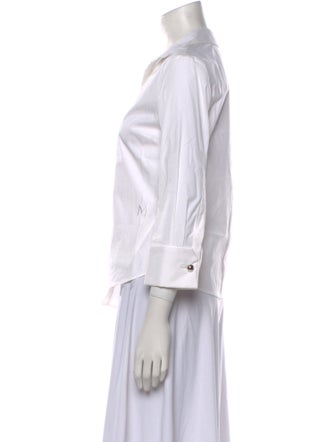 Monse Three-Quarter Sleeve Button-Up Top