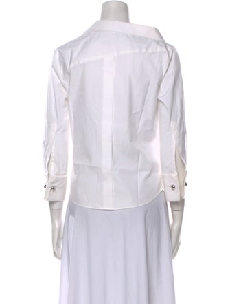 Monse Three-Quarter Sleeve Button-Up Top