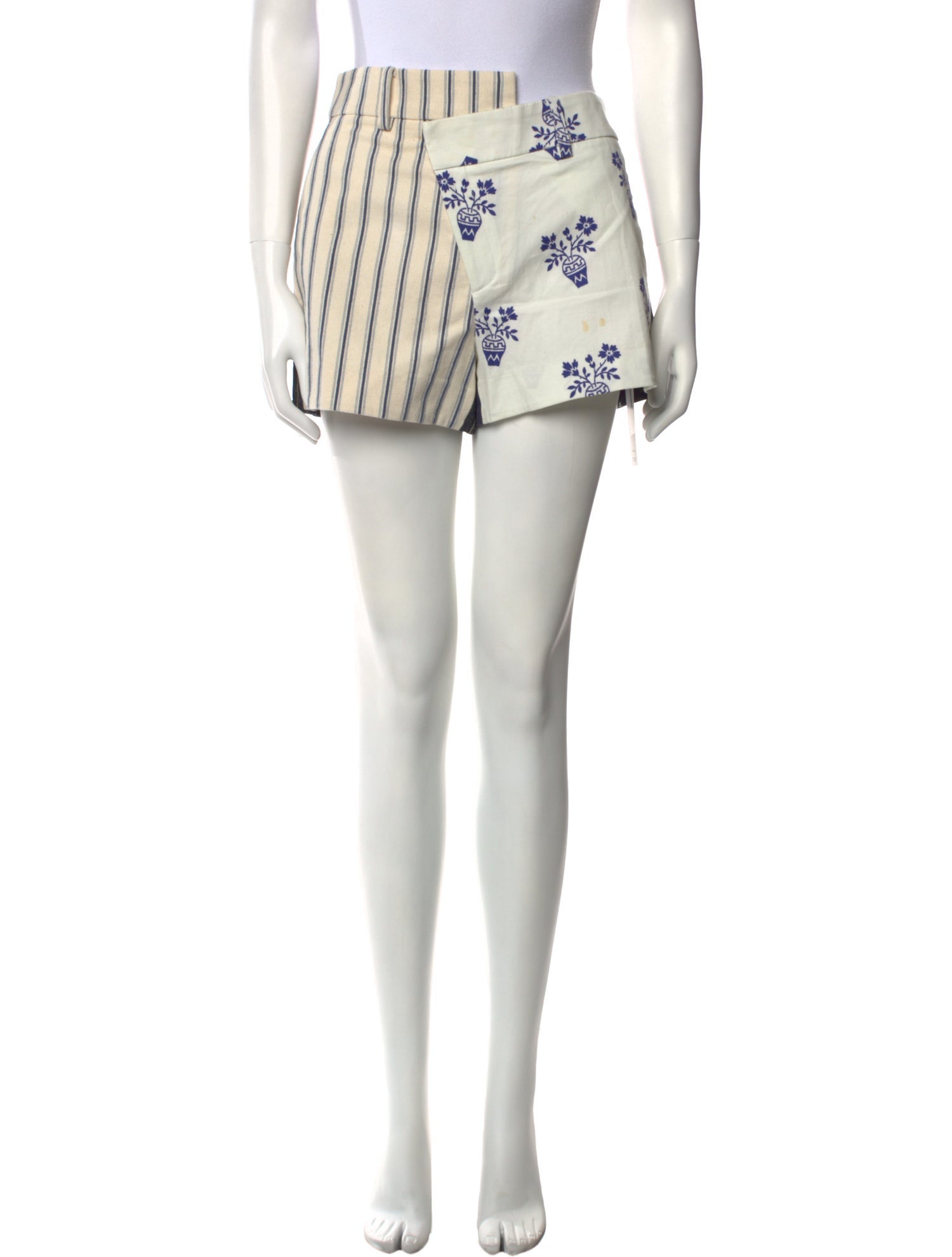 Monse Striped Mini Shorts