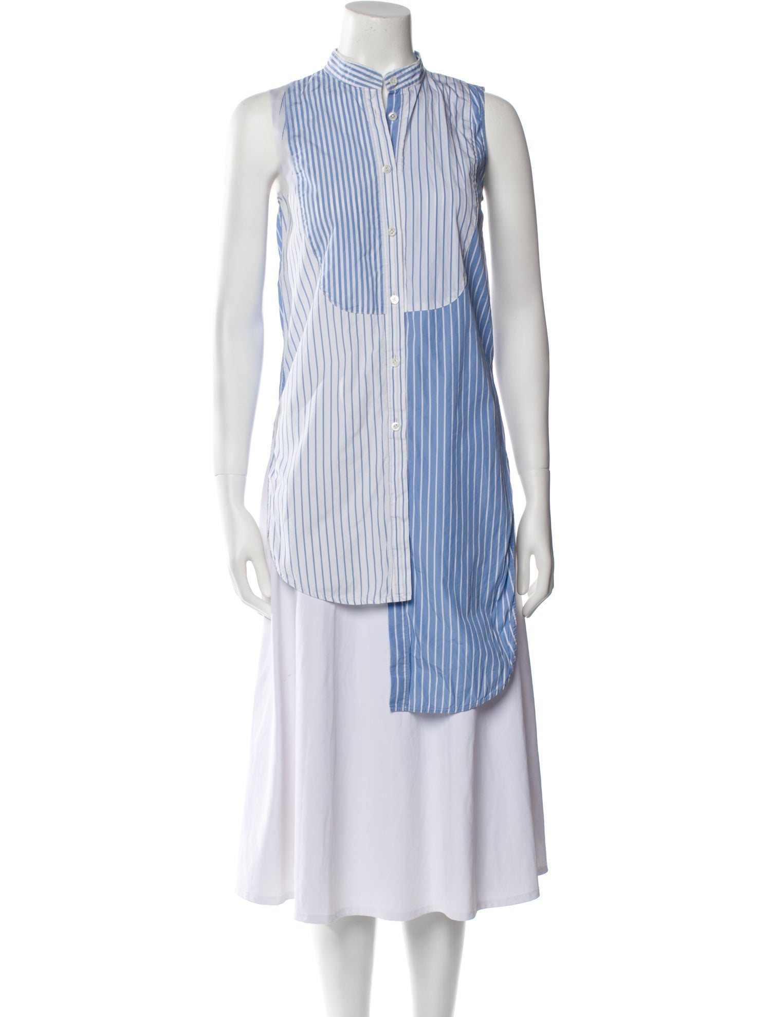 Monse Striped Mock Neck Tunic