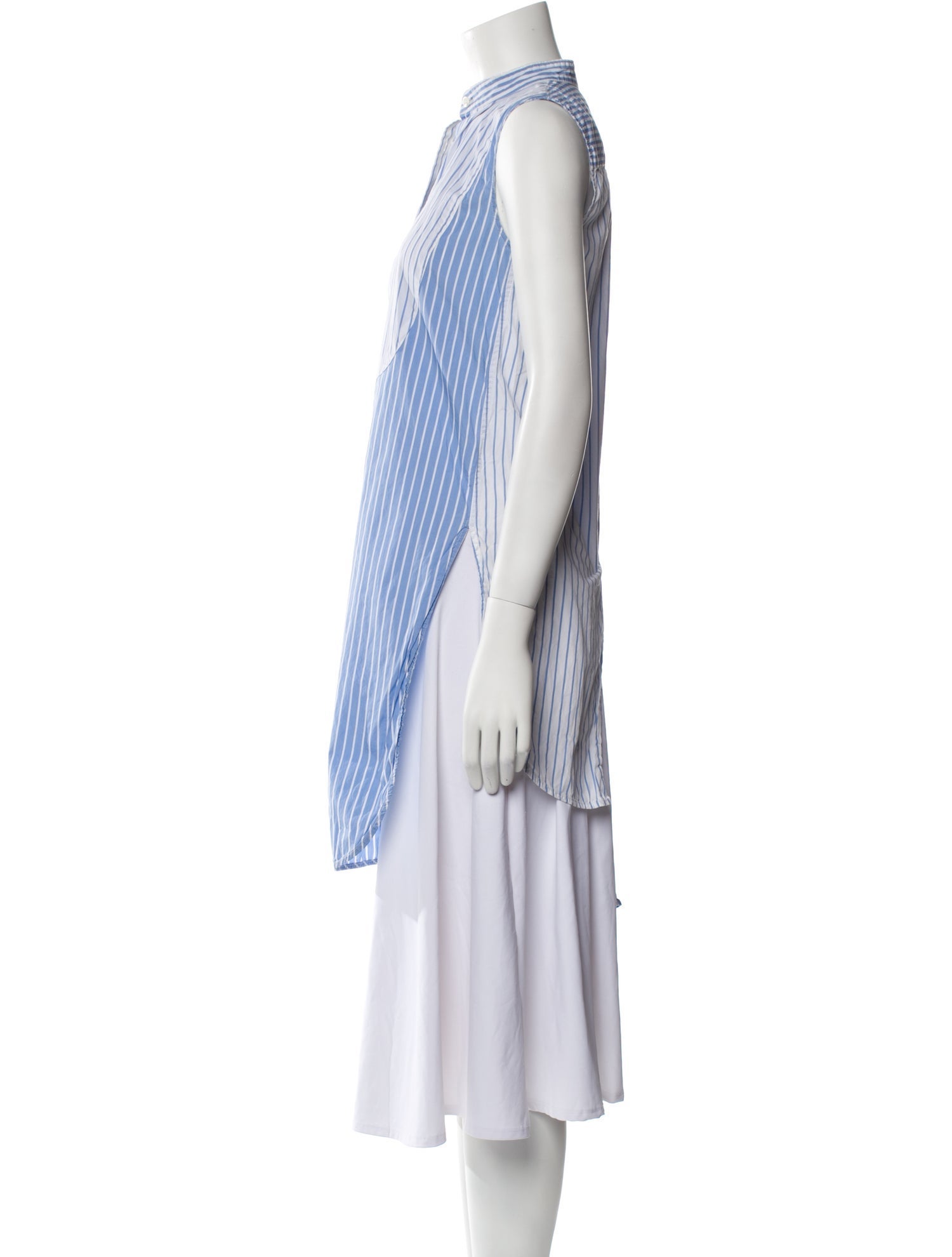 Monse Striped Mock Neck Tunic