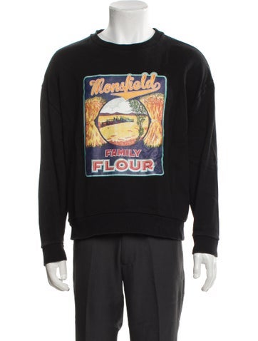Monse Sweatshirts & Hoodies Graphic Print Crew Neck Sweatshirt S