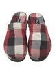 Monse Canvas Plaid Print Mules