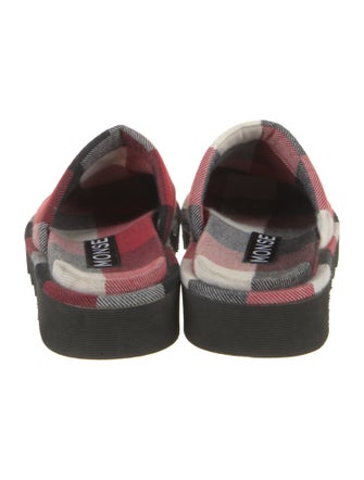 Monse Canvas Plaid Print Mules